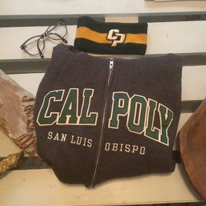 Cal poly sweatshirt and headband size small